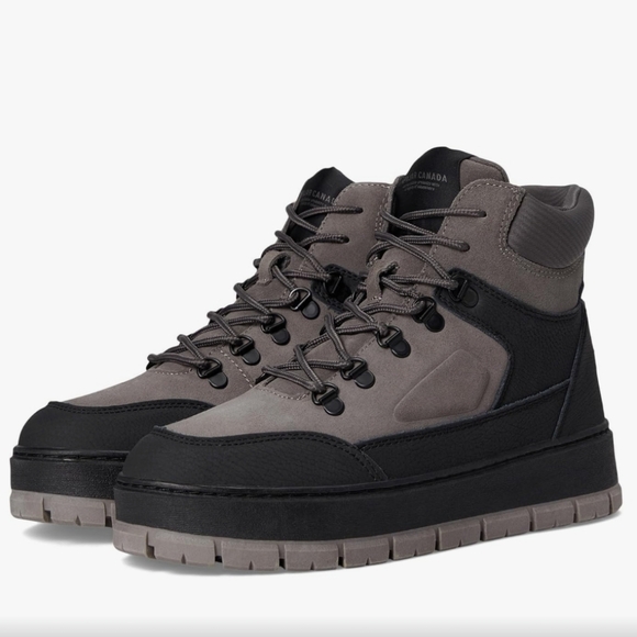 Pajar Canada Women's Cascais Waterproof Sneaker Boots in Dark Grey Black 7.5 NEW - Picture 1 of 9